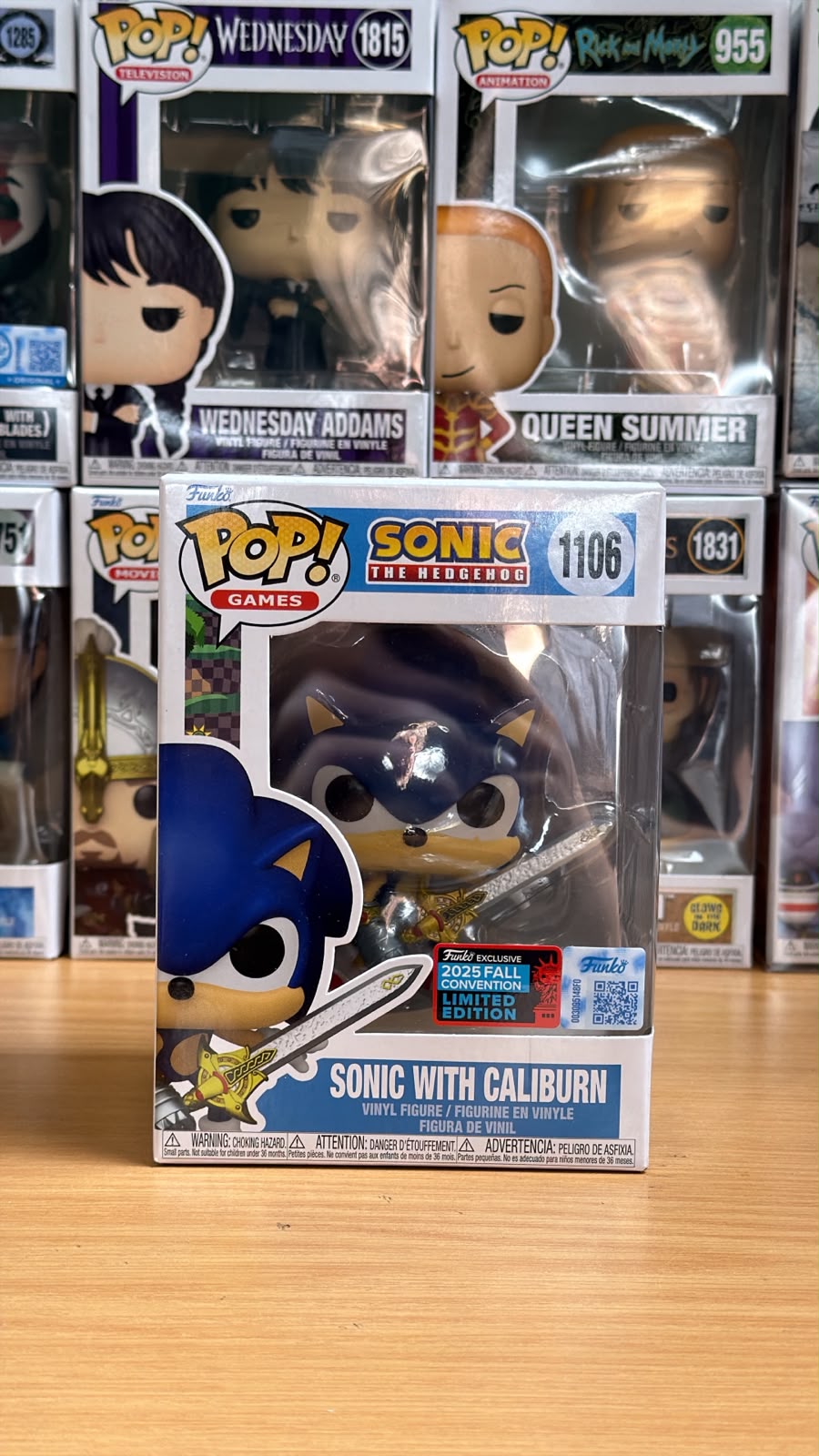 Funko Pop Sonic the Hedgehog Sonic with Caliuburn Fall convention exclusive 1106