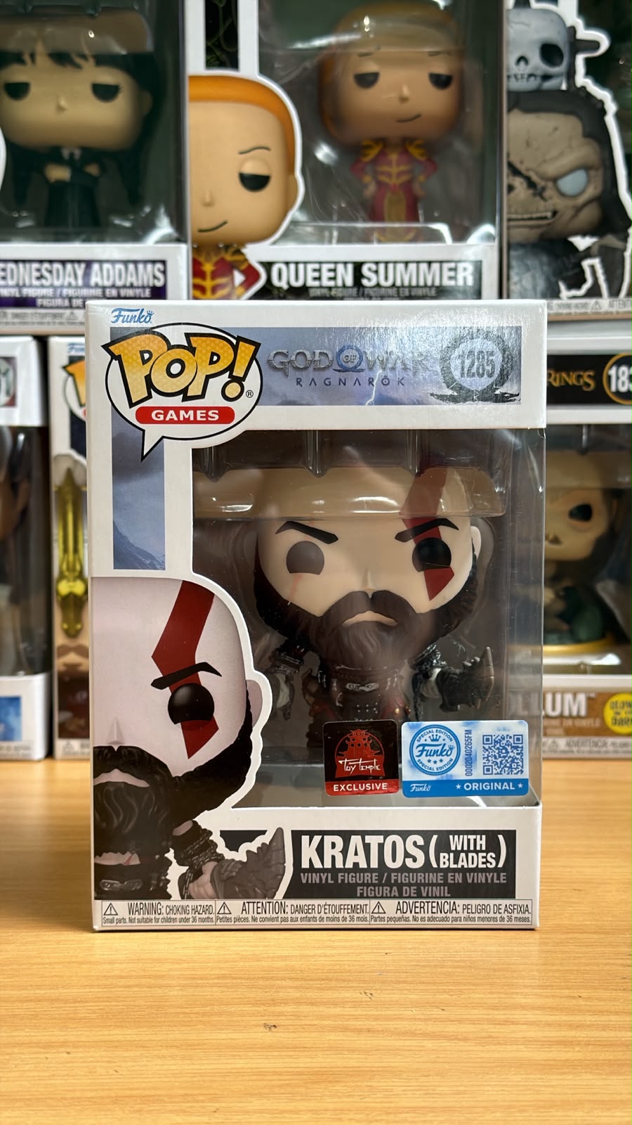 Funko Pop God Of War Kratos with Blades Toy Temple Exclusive 1285