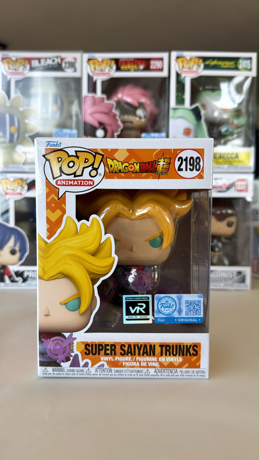 Funko Pop Dragon Ball Z DBZ Super Saiyan SS Trunks VRare VR 2198